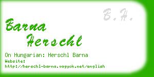 barna herschl business card